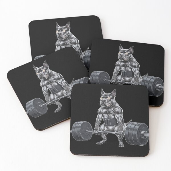 Item preview, Funny Dog Deadlifting Powerlifting Gym Muscle Body Builder designed and sold by T-shop19.