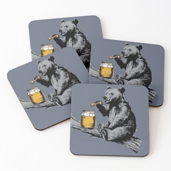 Item preview, Banksy style Bear eating honey, designed and sold by Ajax90.