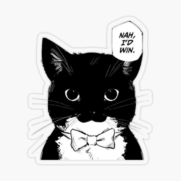 Item preview, catoru gojo, nah, i'd win cat. designed and sold by Hinadio.