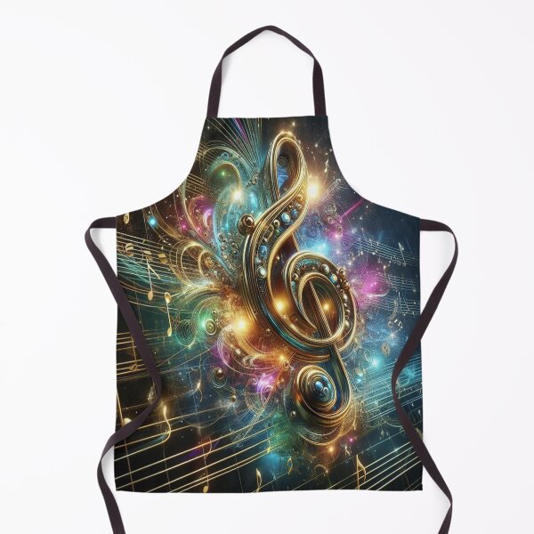 Item preview, A Treble Clef On Staves In Clouds of Color AI Generated designed and sold by BrightrDayMusicArt.