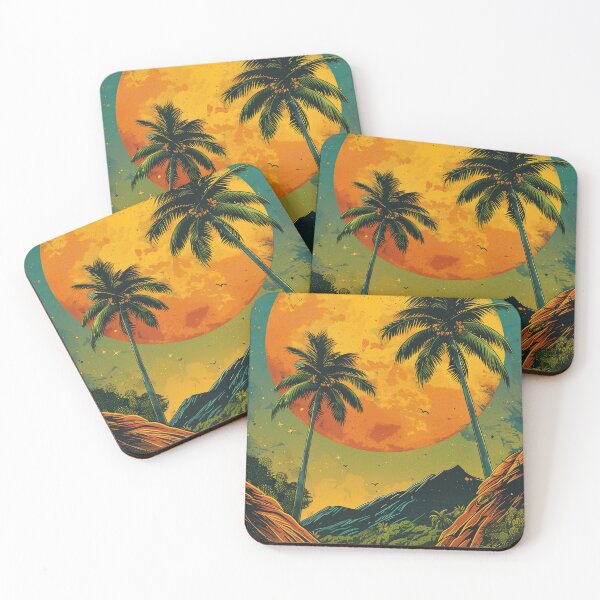 Item preview, Summer scene with palm trees designed and sold by Rebelka.