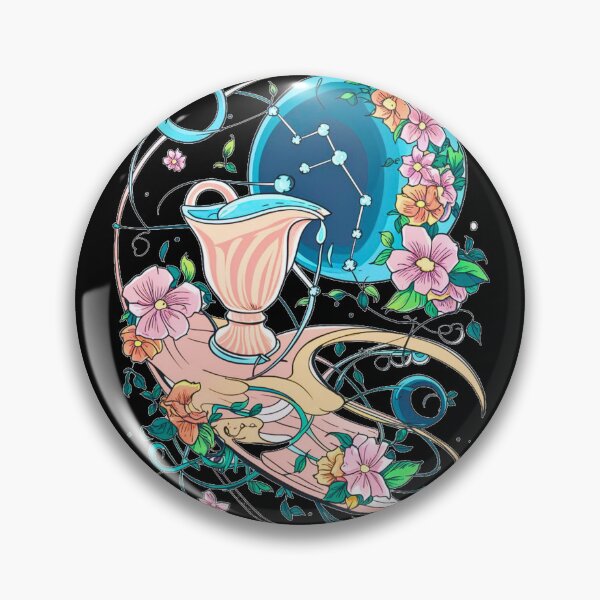 Item preview, Aquarius Astrology. Moon in Aquarius, Zodiac sign, Aquarius symbol designed and sold by ZodiacWonders.