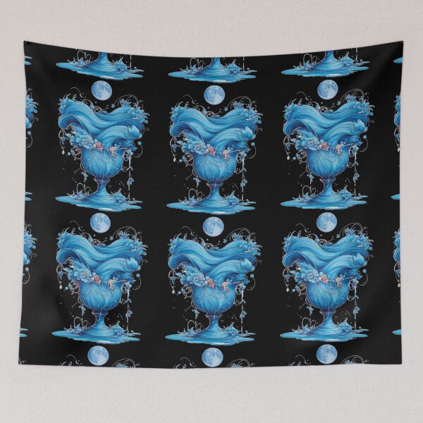 Item preview, Aquarius Astrology. Moon in Aquarius, Zodiac sign, Aquarius symbol designed and sold by ZodiacWonders.