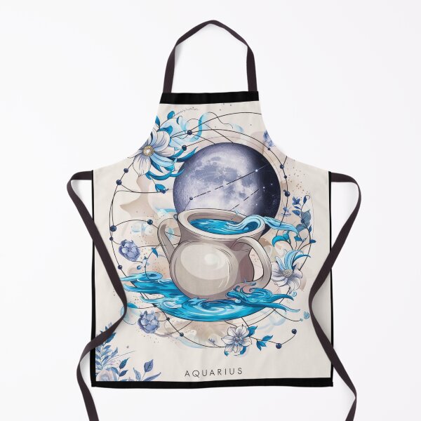 Item preview, Aquarius Astrology. Moon in Aquarius, Zodiac sign, Aquarius symbol designed and sold by ZodiacWonders.
