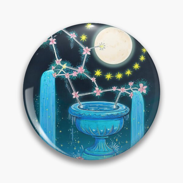 Item preview, Aquarius Astrology. Moon in Aquarius, Zodiac sign, Aquarius symbol designed and sold by ZodiacWonders.