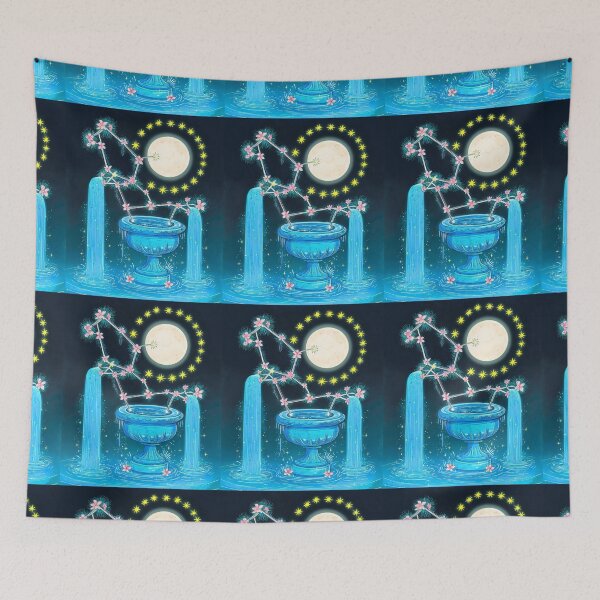 Item preview, Aquarius Astrology. Moon in Aquarius, Zodiac sign, Aquarius symbol designed and sold by ZodiacWonders.