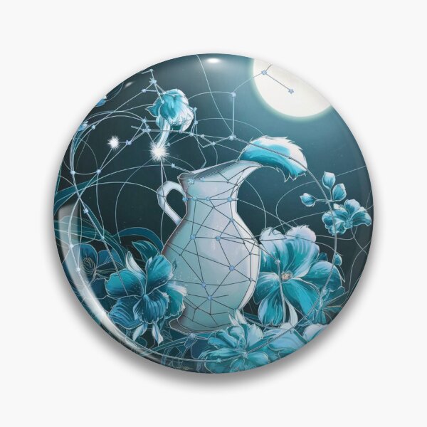 Item preview, Aquarius Astrology. Moon in Aquarius, Zodiac sign, Aquarius symbol designed and sold by ZodiacWonders.