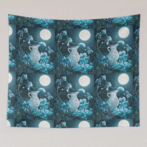 Item preview, Aquarius Astrology. Moon in Aquarius, Zodiac sign, Aquarius symbol designed and sold by ZodiacWonders.