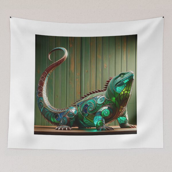 Item preview, Multi-Coloured Glass Tuatara Sculpture designed and sold by Traci Coxhead.