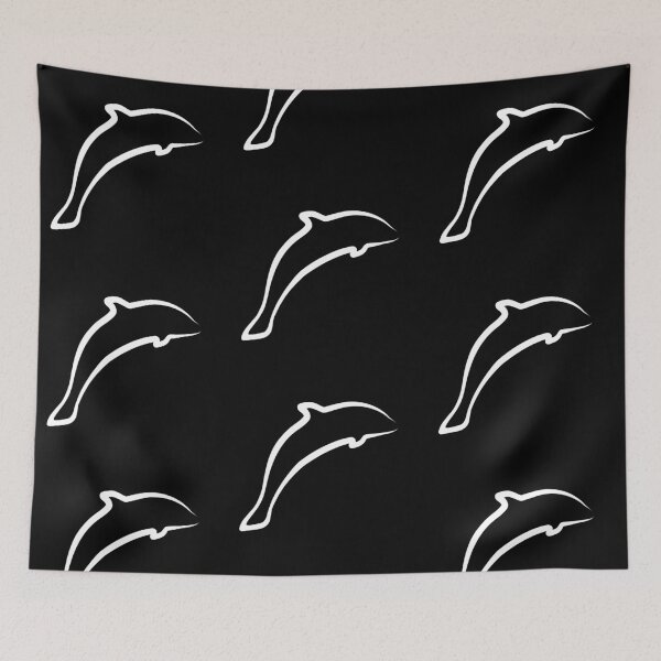 Item preview, 2D Dolphin Illustration Patterns - White designed and sold by OG-Graphics.