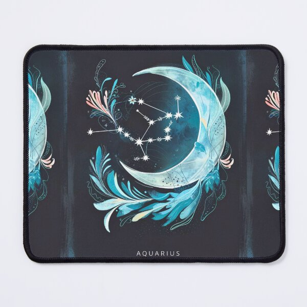 Item preview, Aquarius Astrology. Moon in Aquarius, Zodiac sign, Aquarius symbol designed and sold by ZodiacWonders.