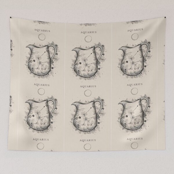 Item preview, Aquarius Astrology. Moon in Aquarius, Zodiac sign, Aquarius symbol designed and sold by ZodiacWonders.