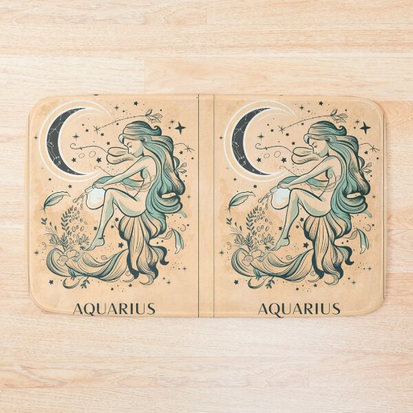 Item preview, Aquarius Astrology. Moon in Aquarius, Zodiac sign, Aquarius symbol designed and sold by ZodiacWonders.