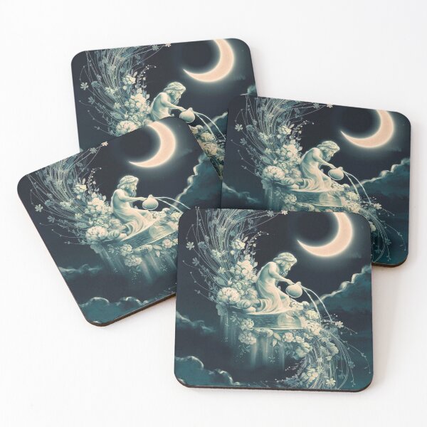 Artikelvorschau, Wassermann-Astrologie. Mond im Wassermann, Sternzeichen, Wassermann-Symbol entworfen und verkauft von ZodiacWonders.