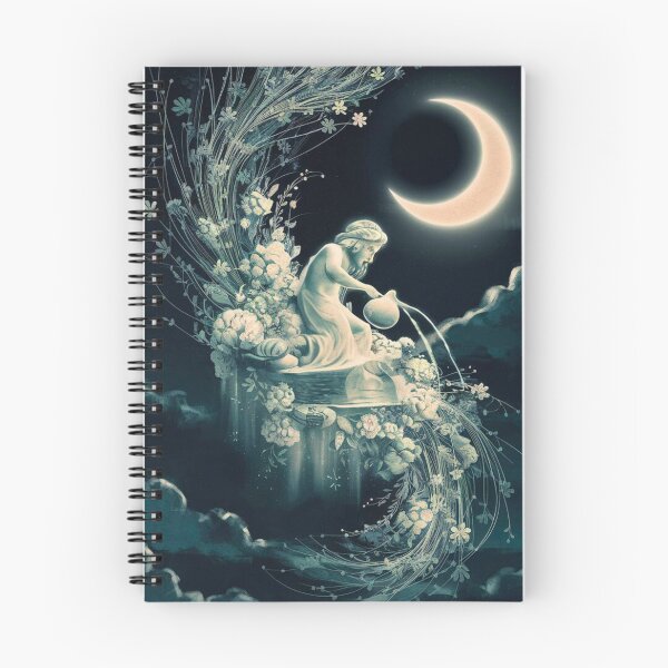Item preview, Aquarius Astrology. Moon in Aquarius, Zodiac sign, Aquarius symbol designed and sold by ZodiacWonders.