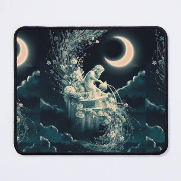 Item preview, Aquarius Astrology. Moon in Aquarius, Zodiac sign, Aquarius symbol designed and sold by ZodiacWonders.