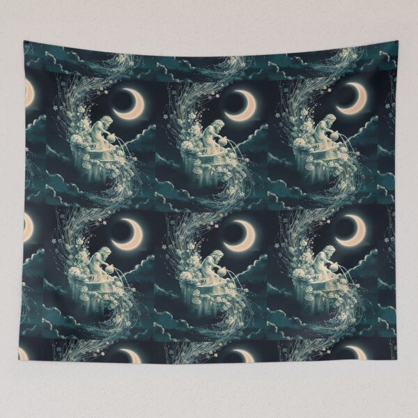 Item preview, Aquarius Astrology. Moon in Aquarius, Zodiac sign, Aquarius symbol designed and sold by ZodiacWonders.