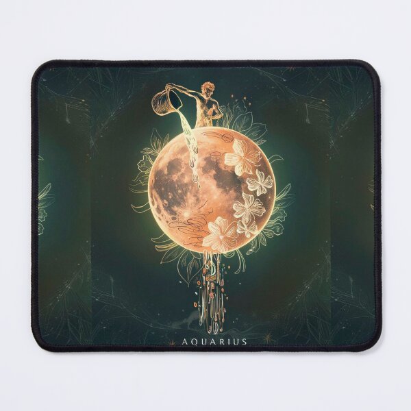Item preview, Aquarius Astrology. Moon in Aquarius, Zodiac sign, Aquarius symbol designed and sold by ZodiacWonders.