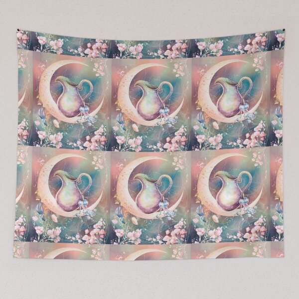 Item preview, Aquarius Astrology. Moon in Aquarius, Zodiac sign, Aquarius symbol designed and sold by ZodiacWonders.
