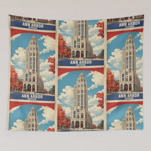 Item preview, Ann Arbor Michigan USA Vintage Travel Tourism  designed and sold by TravelersGems.