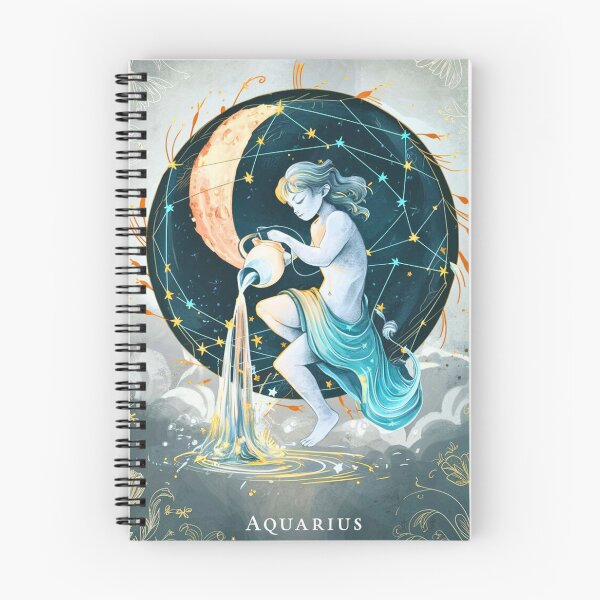 Item preview, Aquarius Astrology. Moon in Aquarius, Zodiac sign, Aquarius symbol designed and sold by ZodiacWonders.