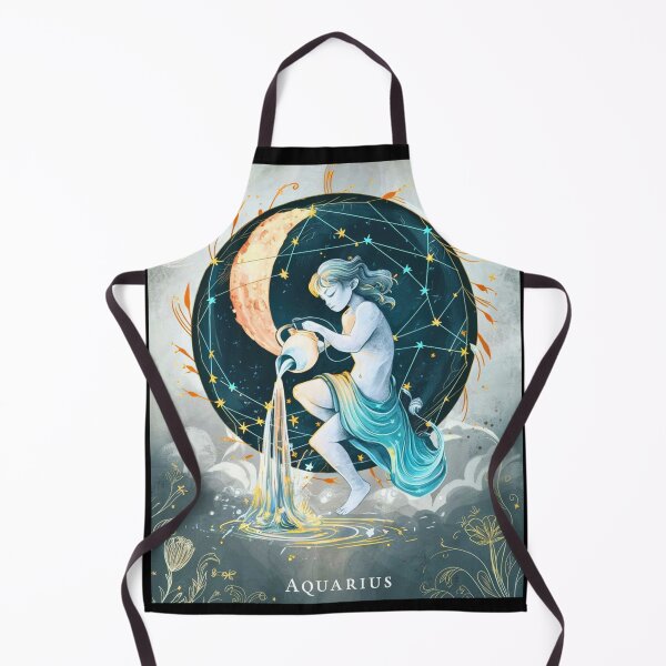 Aperçu de l'œuvre Astrologie du Verseau. Lune en Verseau, Signe du zodiaque, Symbole du Verseau créée et vendue par ZodiacWonders.