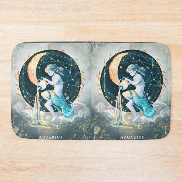 Item preview, Aquarius Astrology. Moon in Aquarius, Zodiac sign, Aquarius symbol designed and sold by ZodiacWonders.