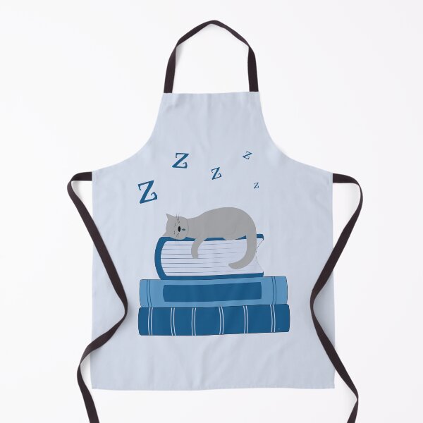 Artikelvorschau, Blaue Bücher und schlafende Katze entworfen und verkauft von iCraftCafe.