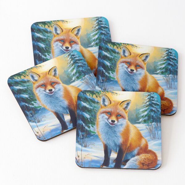 Artikelvorschau, Fuchs-Portrait. Winterfuchs, Schneefuchs, Fuchs im Schnee, Fuchsmalerei, Raphael-Stil entworfen und verkauft von FoxVibes.
