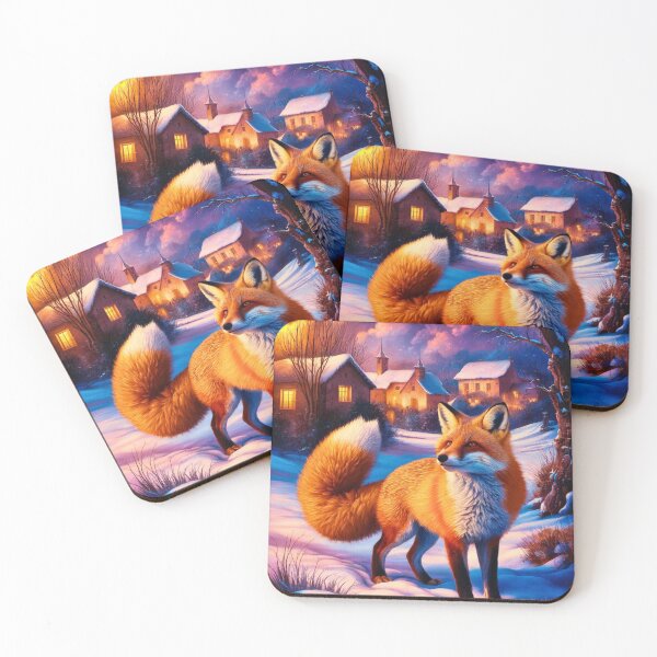 Artikelvorschau, Fuchs-Portrait. Winterfuchs, Schneefuchs, Fuchs im Schnee, Fuchsmalerei, Raphael-Stil entworfen und verkauft von FoxVibes.