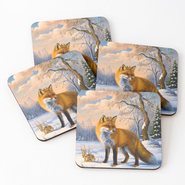 Artikelvorschau, Fuchs-Portrait. Winterfuchs, Schneefuchs, Fuchs im Schnee, Fuchsmalerei, Raphael-Stil entworfen und verkauft von FoxVibes.