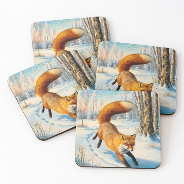 Artikelvorschau, Fuchs-Portrait. Winterfuchs, Schneefuchs, Fuchs im Schnee, Fuchsmalerei, Raphael-Stil entworfen und verkauft von FoxVibes.