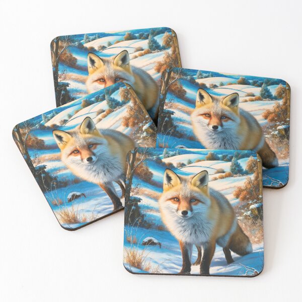 Artikelvorschau, Fuchs-Portrait. Winterfuchs, Schneefuchs, Fuchs im Schnee, Fuchsmalerei, Raphael-Stil entworfen und verkauft von FoxVibes.