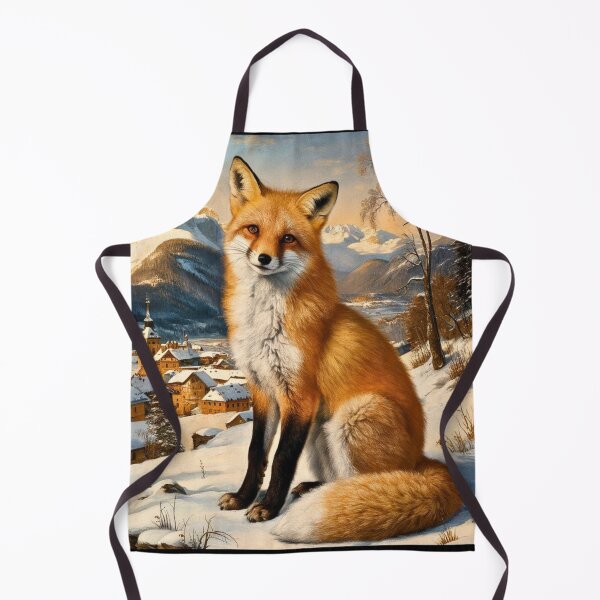 Artikelvorschau, Fuchs-Portrait. Winterfuchs, Schneefuchs, Fuchs im Schnee, Fuchsmalerei, Raphael-Stil entworfen und verkauft von FoxVibes.