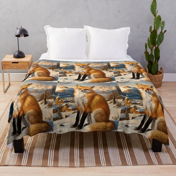 Artikelvorschau, Fuchs-Portrait. Winterfuchs, Schneefuchs, Fuchs im Schnee, Fuchsmalerei, Raphael-Stil entworfen und verkauft von FoxVibes.