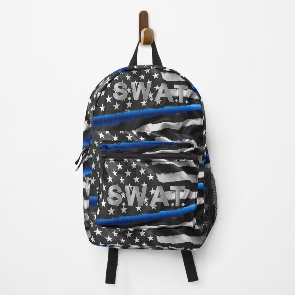 Item preview, SWAT Thin Blue Line Grunge American Flag designed and sold by artistwill.