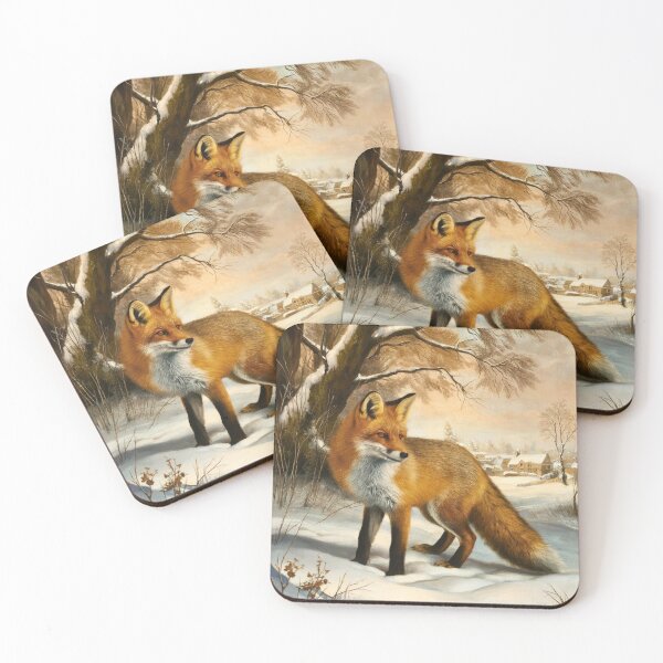 Artikelvorschau, Fuchs-Portrait. Winterfuchs, Schneefuchs, Fuchs im Schnee, Fuchsmalerei, Raphael-Stil entworfen und verkauft von FoxVibes.