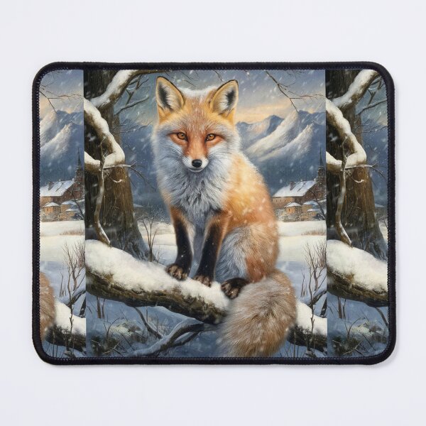 Item preview, Fox Portrait. Winter fox, snowy fox, fox in the snow, fox painting, Raphael style designed and sold by FoxVibes.