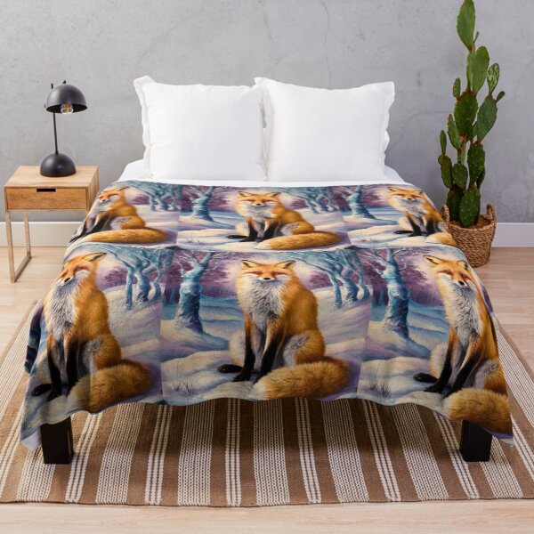 Artikelvorschau, Fuchs-Portrait. Winterfuchs, Schneefuchs, Fuchs im Schnee, Fuchsmalerei, Raphael-Stil entworfen und verkauft von FoxVibes.