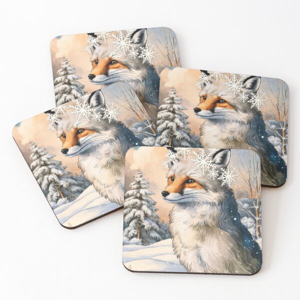 Artikelvorschau, Fuchs-Portrait. Winterfuchs, Schneefuchs, Fuchs im Schnee, Fuchsmalerei, Raphael-Stil entworfen und verkauft von FoxVibes.