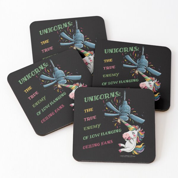 Item preview, Unicorn vs. Low Hanging Ceiling Fan designed and sold by CoolCrazyQuirky.