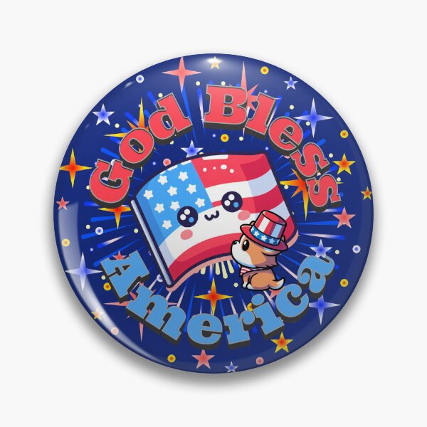 Item preview, God Bless America Cute Corgi Celebration designed and sold by Zelda's Garden.