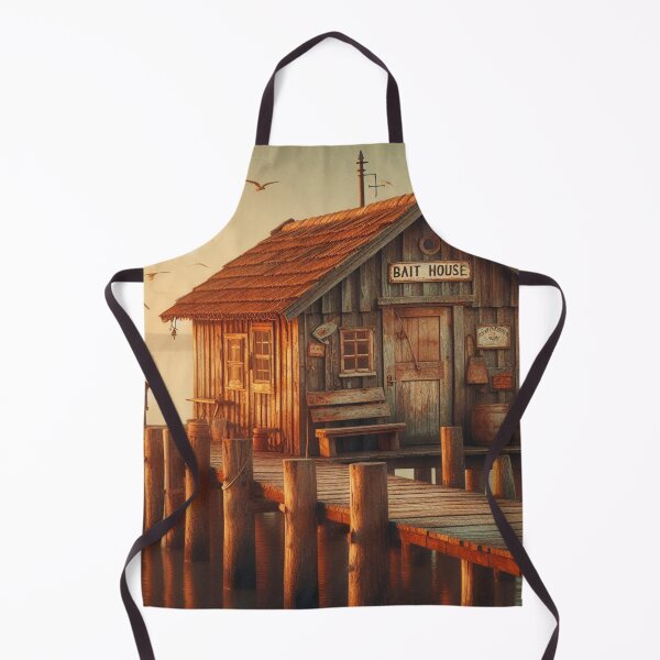 Item preview, Bait House At The End Of Pier Art Print designed and sold by CL JOHNSON.