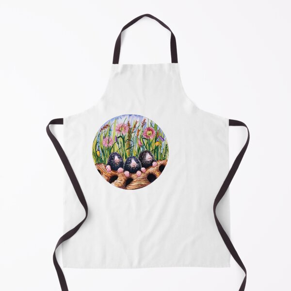 Item preview, Moles peeking out of tunnels designed and sold by BlissfulBlossom.