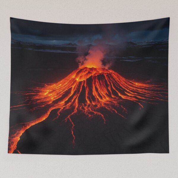 Item preview, Iceland Volcano Bursting Flames designed and sold by SassyArtistry.