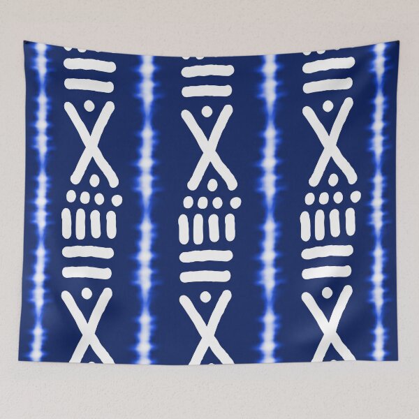 Item preview, Dark Blue African Bogolan Textile Design designed and sold by funkyvibes.