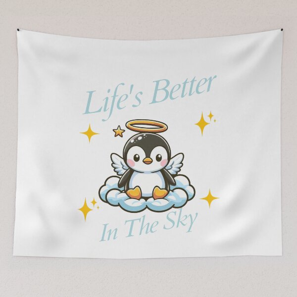Item preview, Life is better in the sky Penguin designed and sold by LemuellTrends.