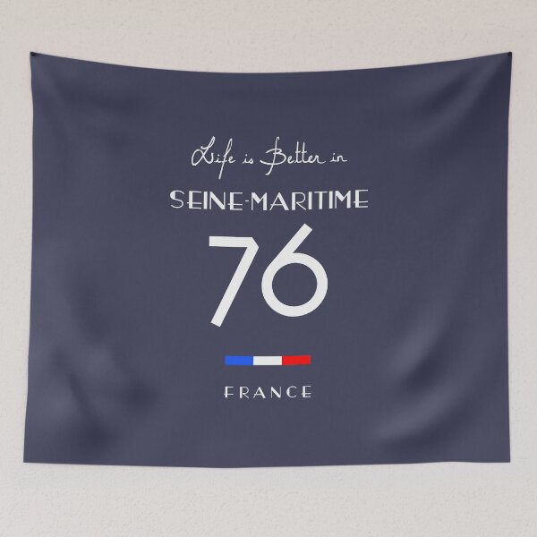 Item preview, Life is better in SEINE MARITIME Number 76 Normandie France designed and sold by frenchsalsa.