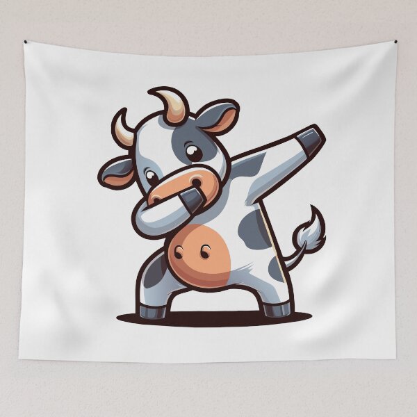 Item preview, Dabbing Cow - Whimsical Farm Animal Dance designed and sold by Designowner.