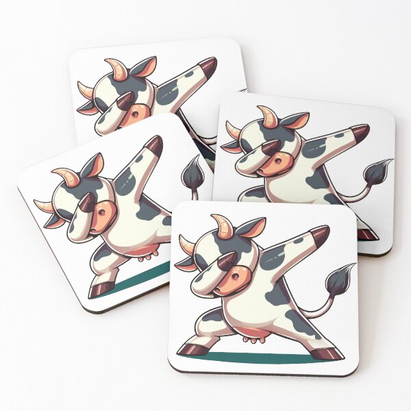 Item preview, Dabbing Cow - Whimsical Farm Animal Dance Art designed and sold by Designowner.